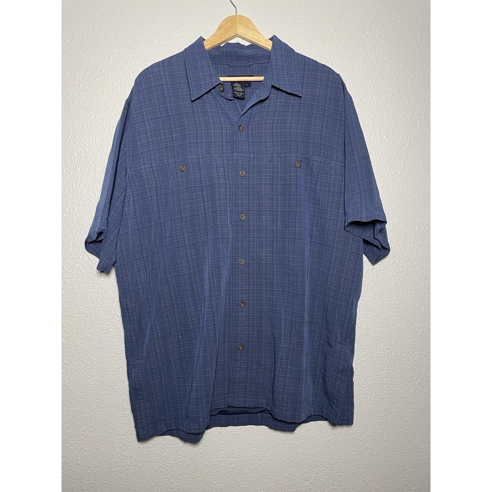 5.11 Tactical Shirt Mens Large Blue Short Sleeve Covert Casual Snap Vented 71170